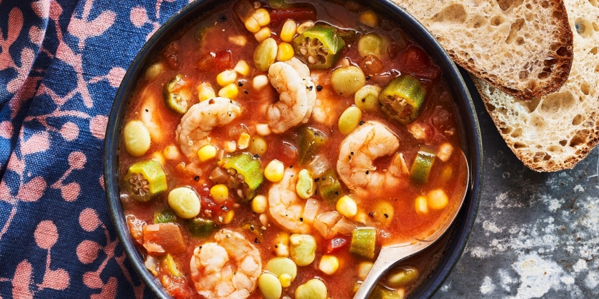 Okra Soup with Shrimp