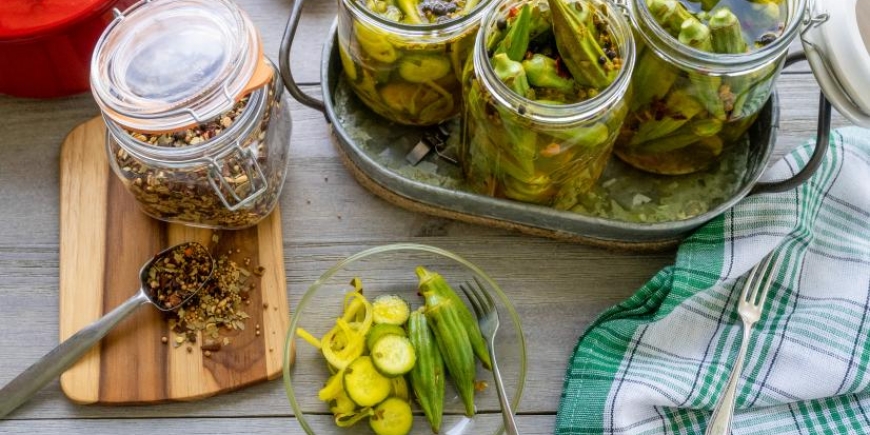 Quick and Easy Southern Pickles and Okra